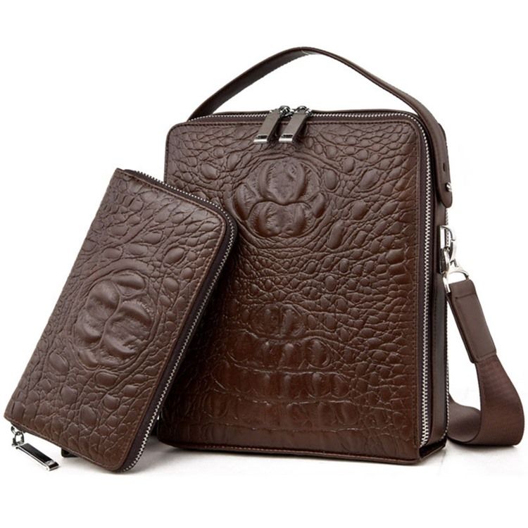 Sac À Main Pour Homme En Relief Croco