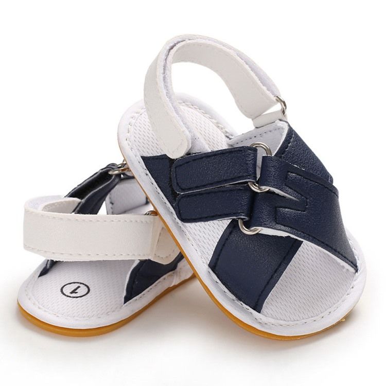 Chaussures De Bébé À Bout Ouvert Velcro Color Block