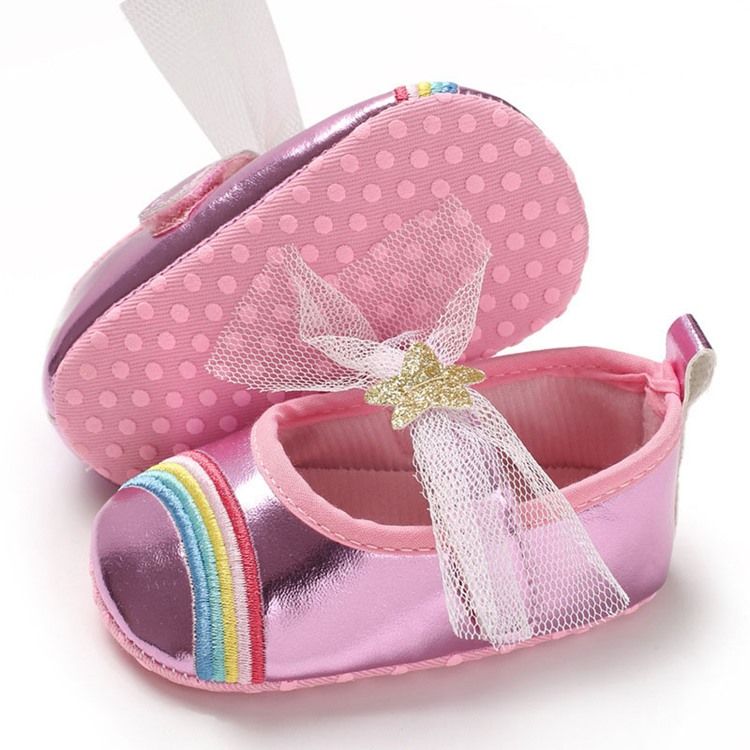 Chaussures De Bébé À Broderie Nœud Papillon