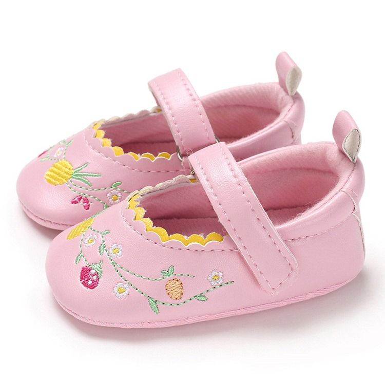 Chaussures Brodées Fleuries Pour Tout-petits