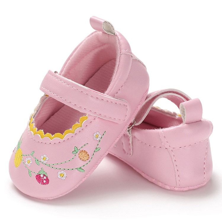 Chaussures Brodées Fleuries Pour Tout-petits