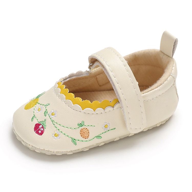 Chaussures Brodées Fleuries Pour Tout-petits