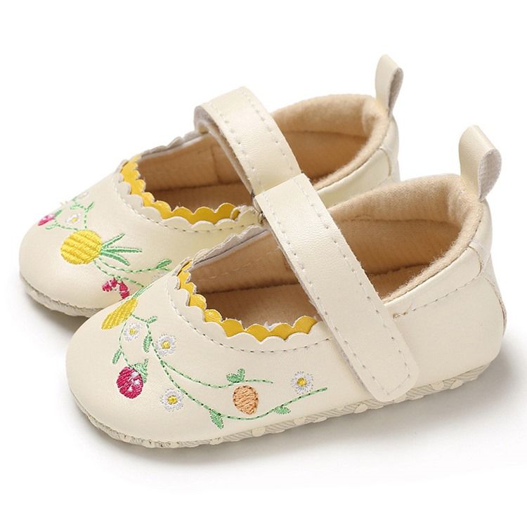 Chaussures Brodées Fleuries Pour Tout-petits