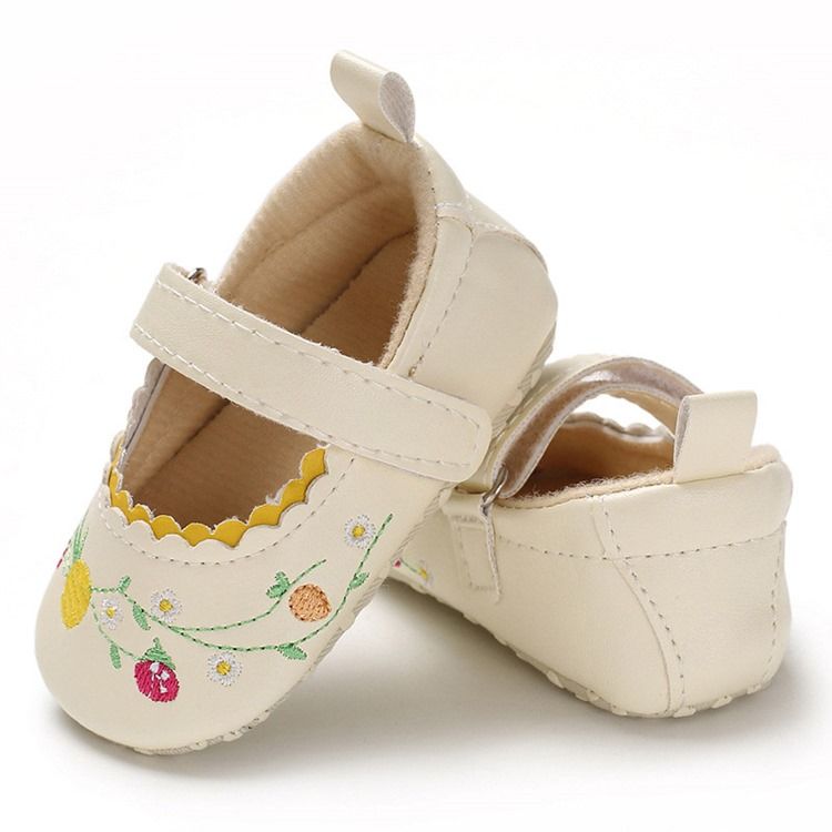 Chaussures Brodées Fleuries Pour Tout-petits