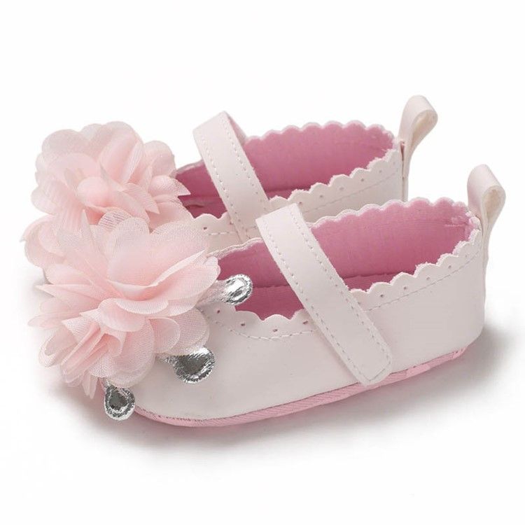 Chaussures Fleuries Pour Bébé En Velcro