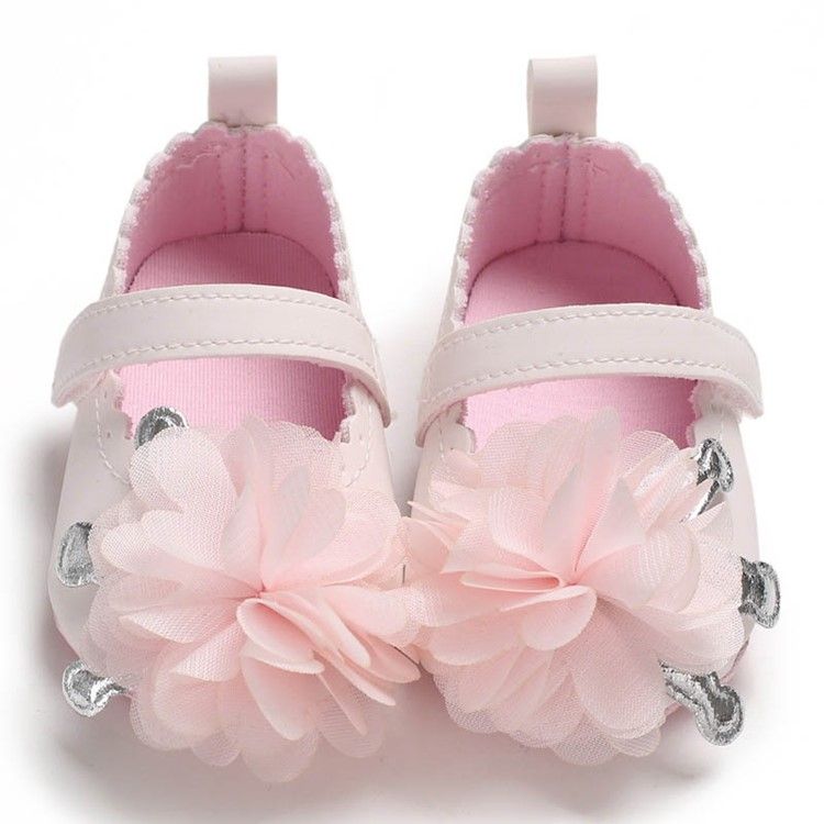 Chaussures Fleuries Pour Bébé En Velcro