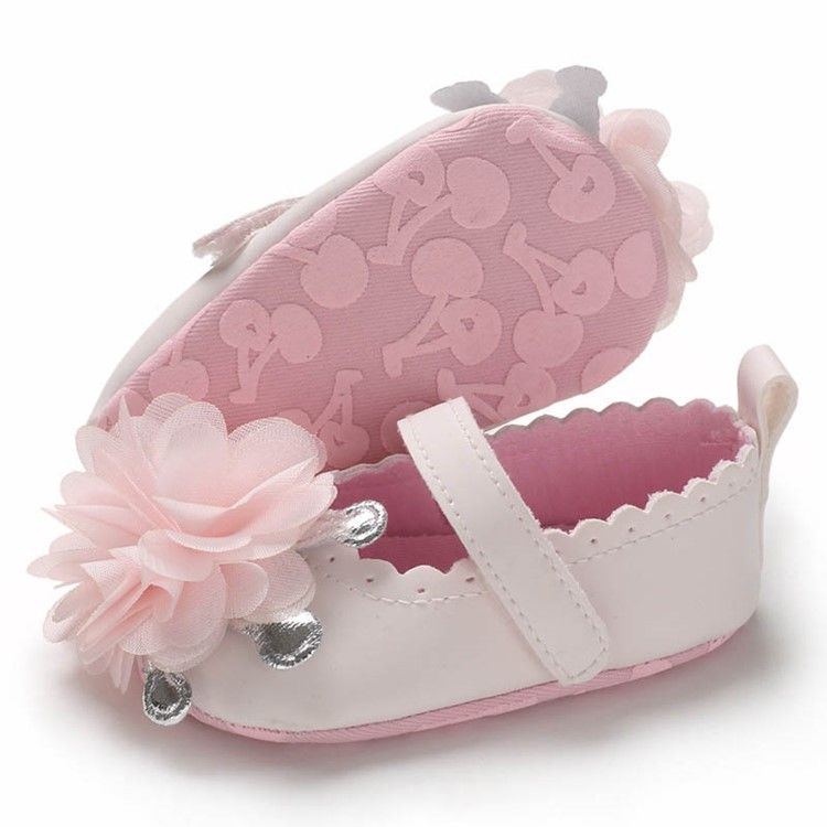 Chaussures Fleuries Pour Bébé En Velcro