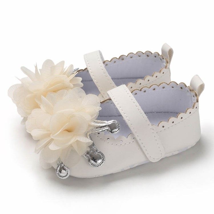 Chaussures Fleuries Pour Bébé En Velcro