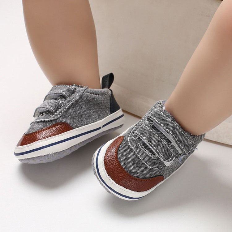 Chaussures Pour Tout-petits En Toile Velcro Color Block