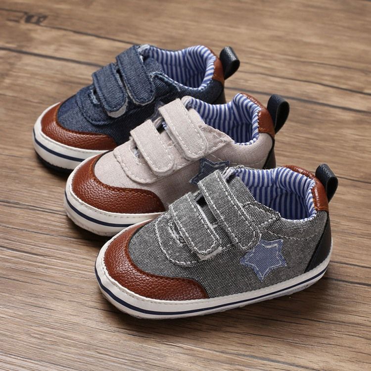 Chaussures Pour Tout-petits En Toile Velcro Color Block