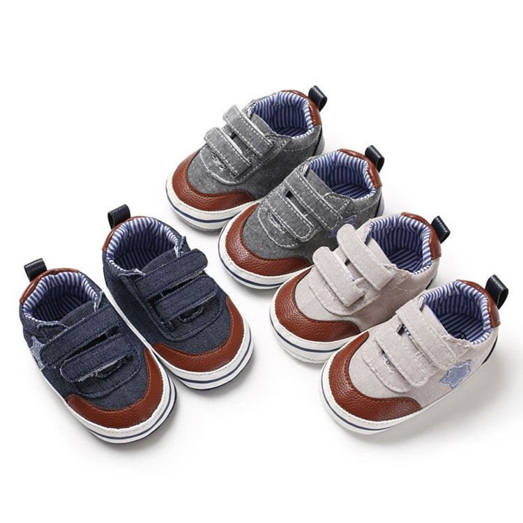 Chaussures Pour Tout-petits En Toile Velcro Color Block