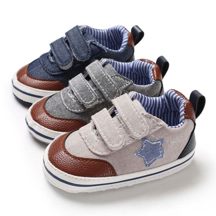 Chaussures Pour Tout-petits En Toile Velcro Color Block