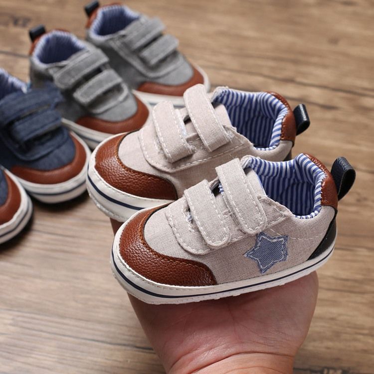 Chaussures Pour Tout-petits En Toile Velcro Color Block