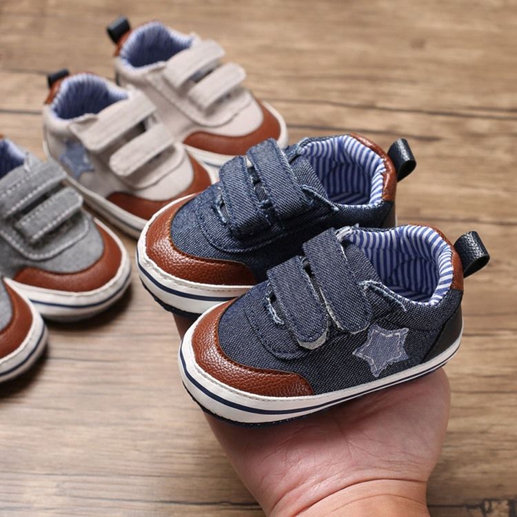 Chaussures Pour Tout-petits En Toile Velcro Color Block