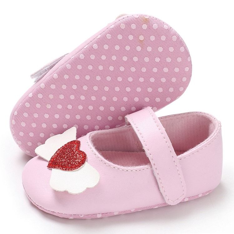 Chaussures Velcro Pour Tout-petit En Forme De Coeur En Pu