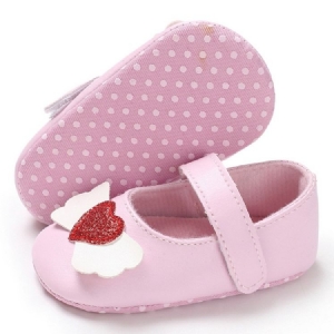 Chaussures Velcro Pour Tout-petit En Forme De Coeur En Pu