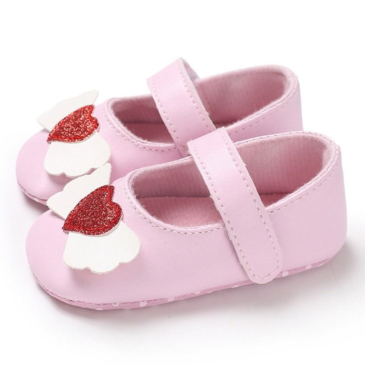 Chaussures Velcro Pour Tout-petit En Forme De Coeur En Pu