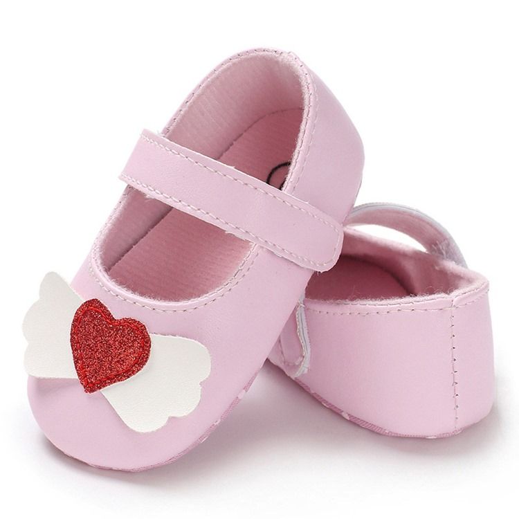 Chaussures Velcro Pour Tout-petit En Forme De Coeur En Pu