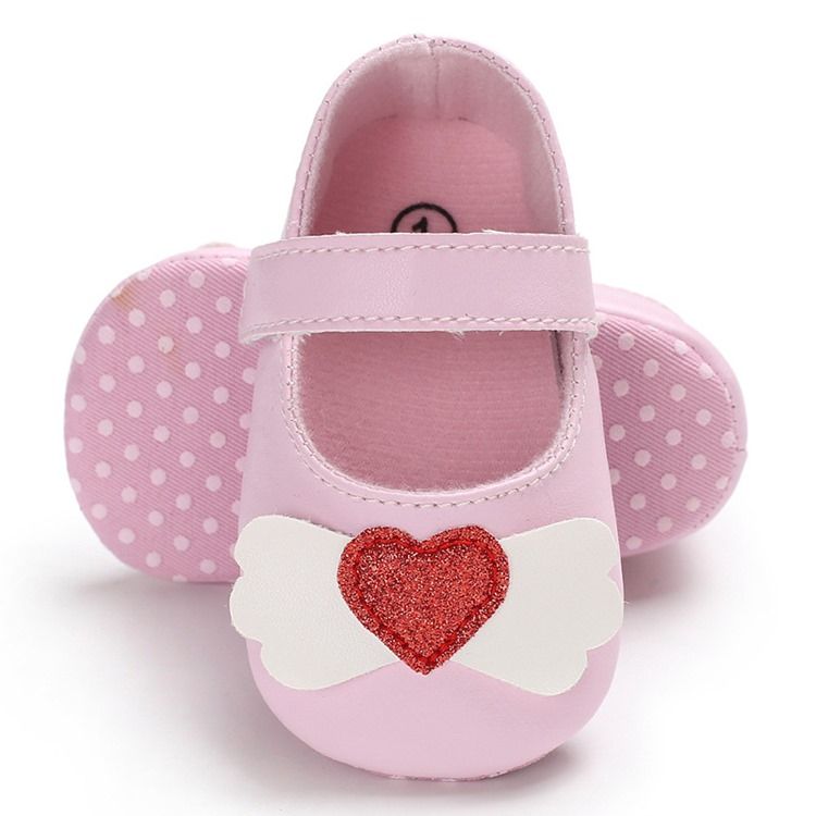 Chaussures Velcro Pour Tout-petit En Forme De Coeur En Pu