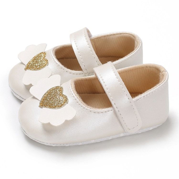 Chaussures Velcro Pour Tout-petit En Forme De Coeur En Pu