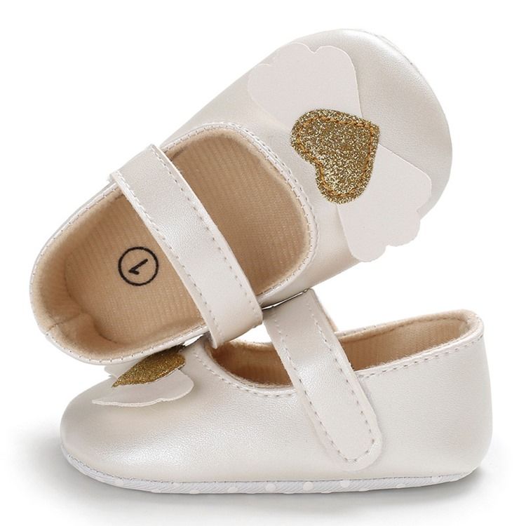 Chaussures Velcro Pour Tout-petit En Forme De Coeur En Pu