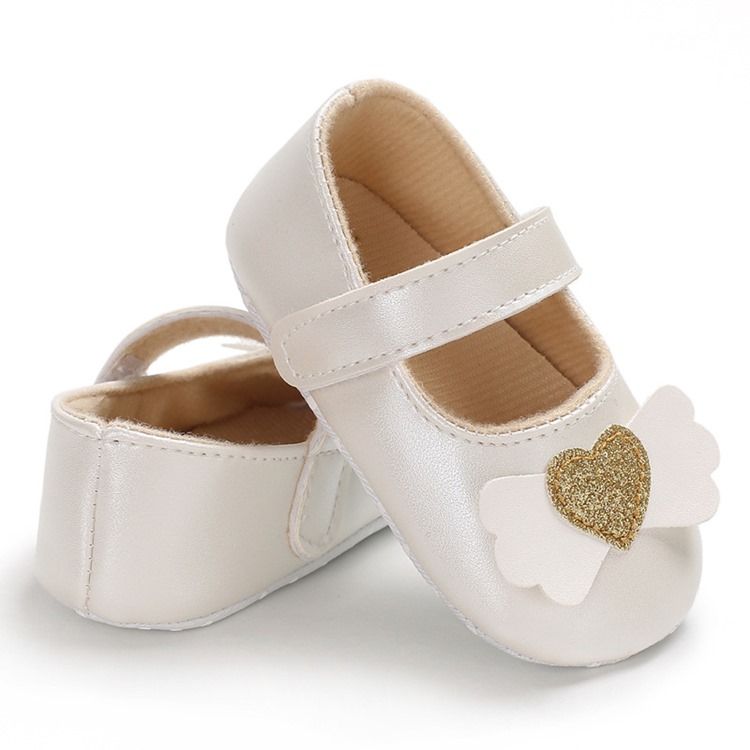 Chaussures Velcro Pour Tout-petit En Forme De Coeur En Pu