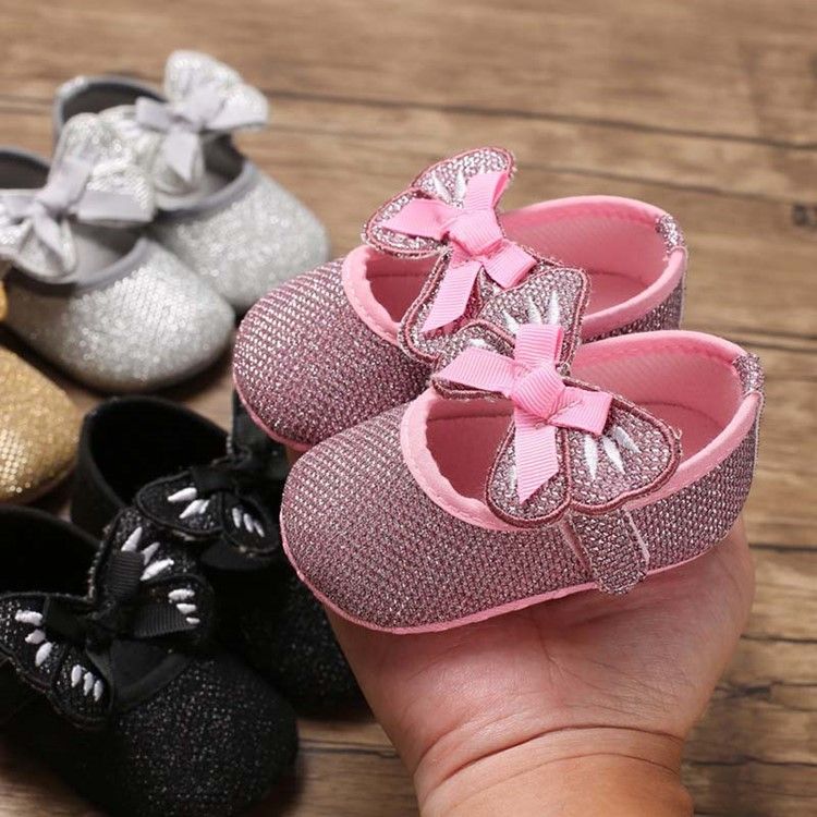 Chaussures Velcro Pour Tout-petit À Nœud À Paillettes