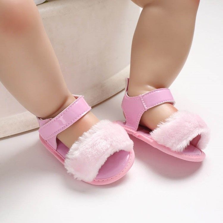 Chaussures Velcro Unies Pour Bébé Fille