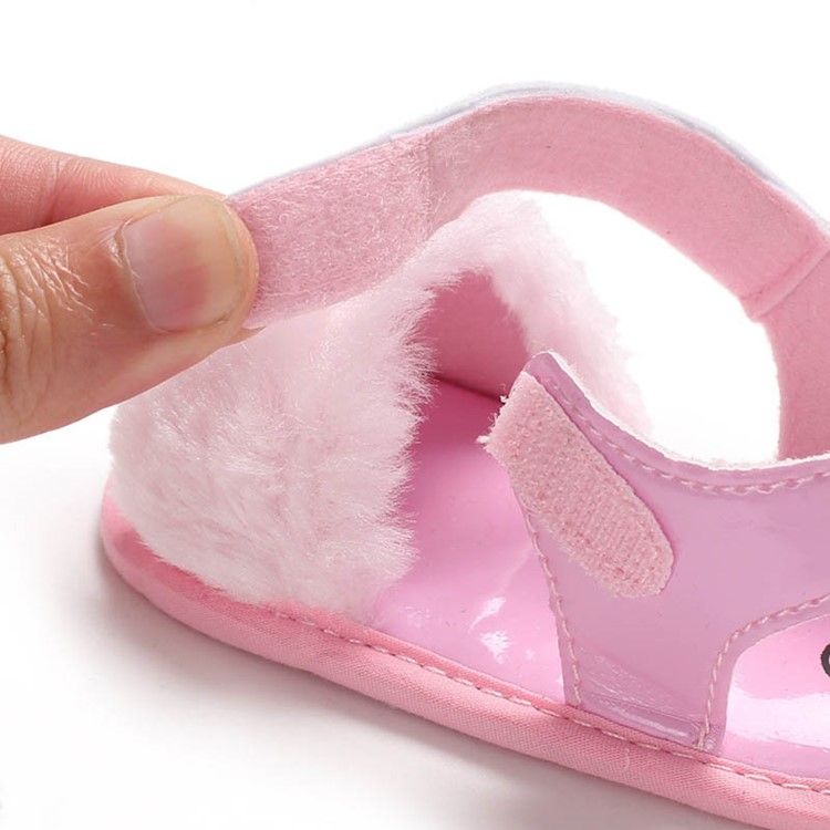 Chaussures Velcro Unies Pour Bébé Fille