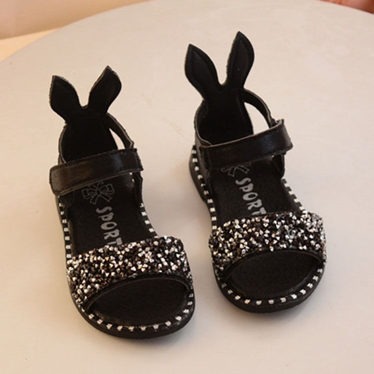 Sandales Pour Bébé À Bout Ouvert Et À Paillettes