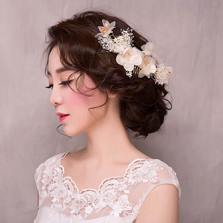 Accessoires Pour Cheveux De Mariée À Fleurs Chaudes Pour Femmes