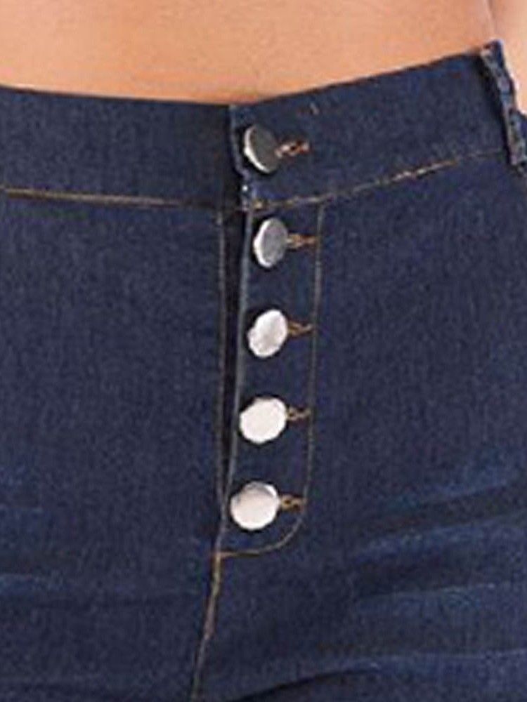 Jean Ample Boutonné Avec Poche Pour Femme