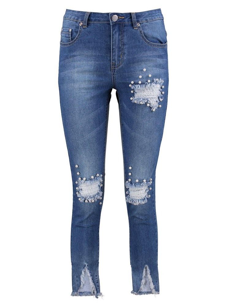 Jean Skinny Asymétrique Pour Femmes