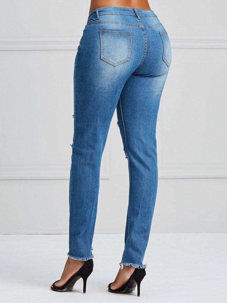 Jean Skinny Pour Femmes Avec Fermeture À Glissière