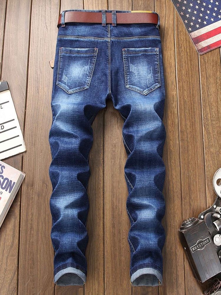 Jeans Décontractés En Denim Mince Pour Hommes