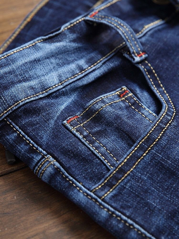 Jeans Décontractés En Denim Mince Pour Hommes