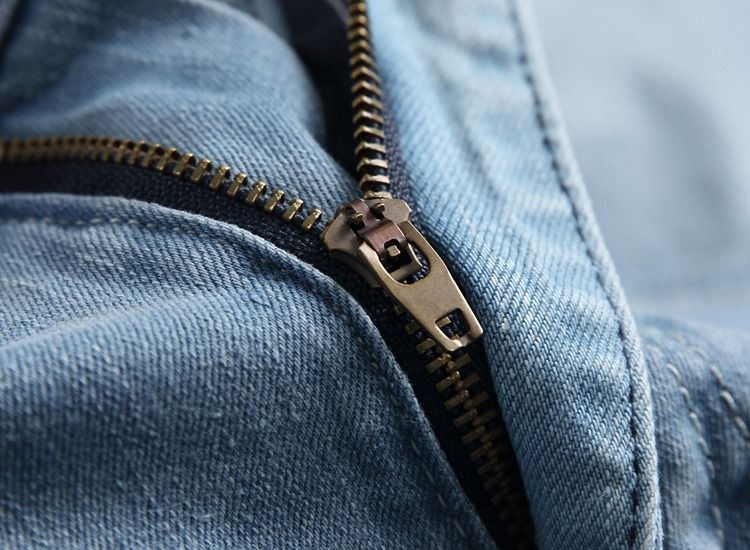 Jeans Décontractés Pour Hommes Avec Fermeture Éclair À Lettres Droites