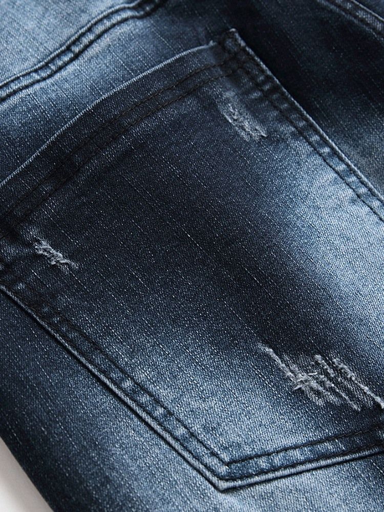 Jeans Décontractés Pour Hommes Avec Fermeture À Glissière Droite