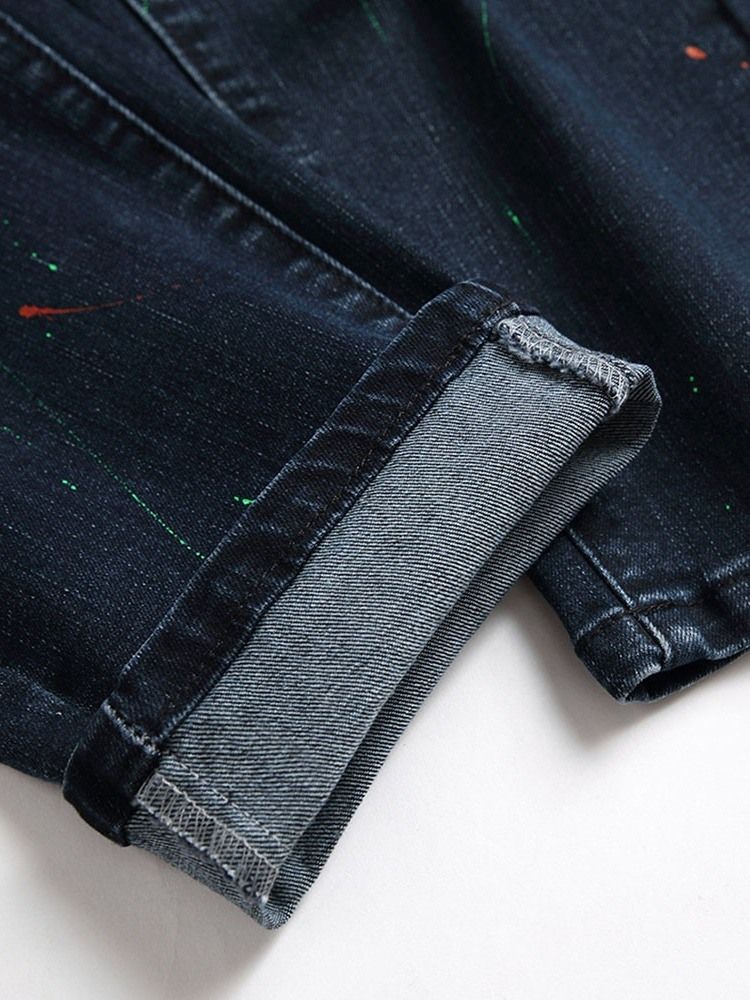 Jeans Décontractés Pour Hommes Avec Fermeture À Glissière Droite