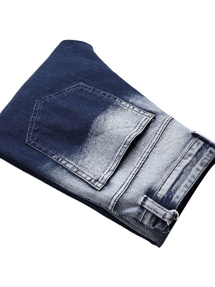 Jeans Décontractés Pour Hommes Avec Fermeture À Glissière Et Blocs De Couleur