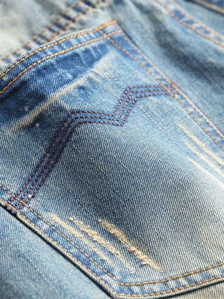 Jeans Décontractés Pour Hommes Avec Fermeture À Glissière À Poche Droite