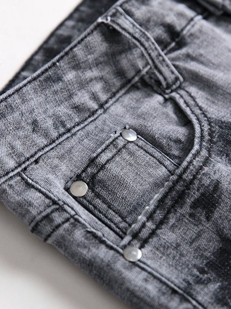 Jeans Européens Taille Moyenne Pour Hommes