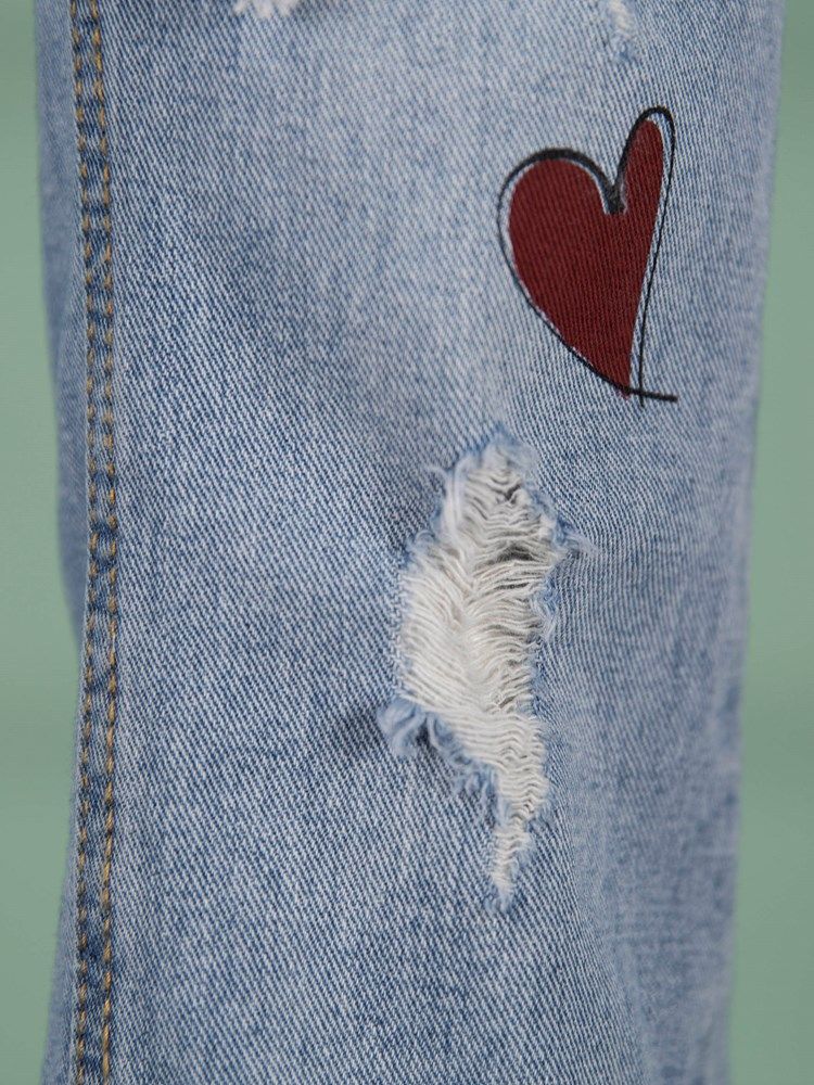 Jeans Pour Femmes À Trou Mince Et À La Cheville