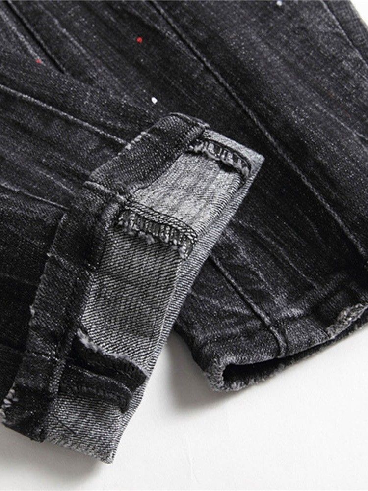 Jeans Pour Hommes À Bouton Droit Et Bouton Décontracté