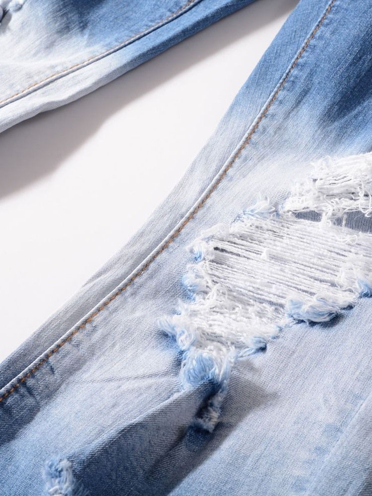 Jeans Pour Hommes Décontractés Troués