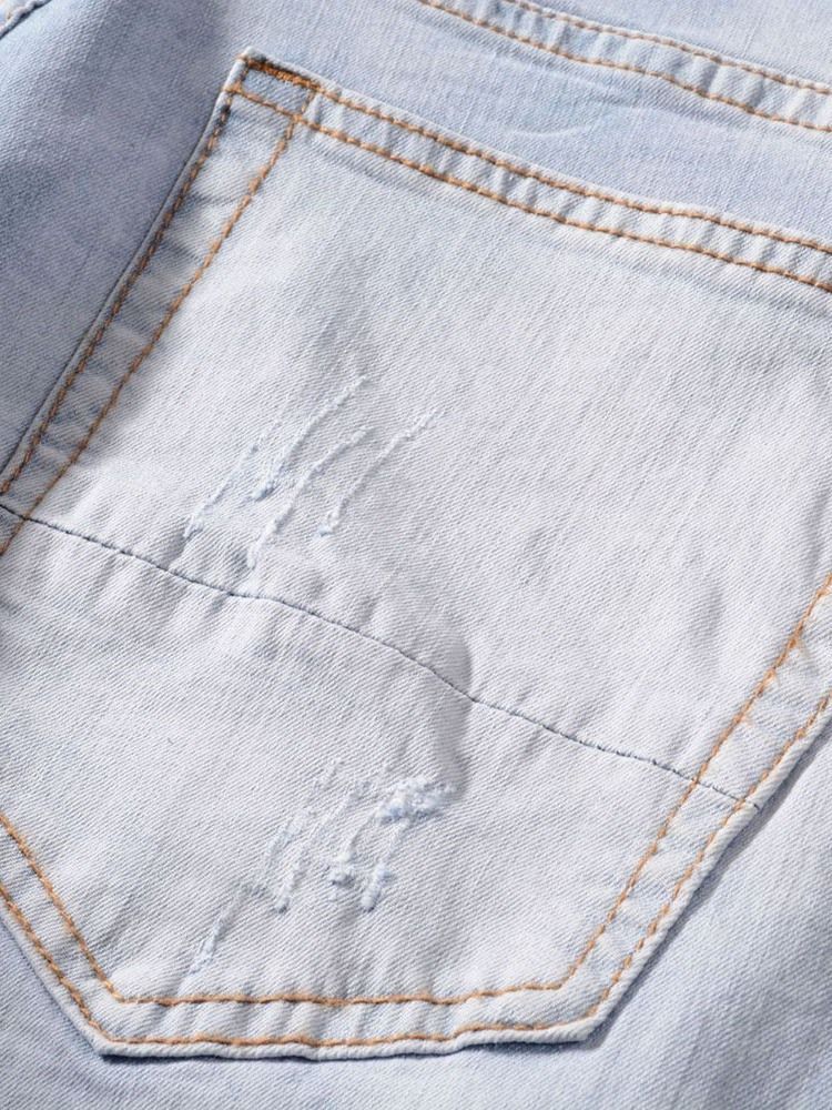 Jeans Pour Hommes Décontractés Troués