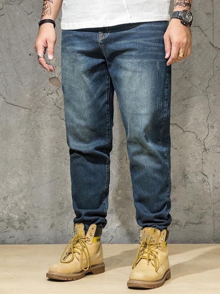 Jeans Pour Hommes À Fermeture Éclair Et Bloc De Couleur