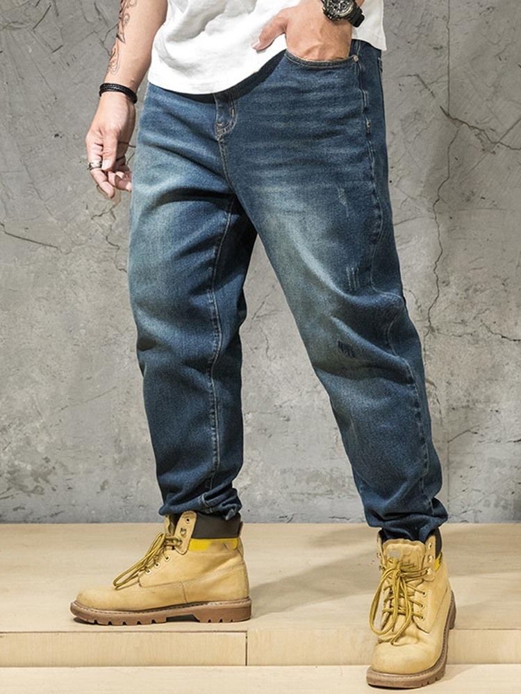 Jeans Pour Hommes À Fermeture Éclair Et Bloc De Couleur