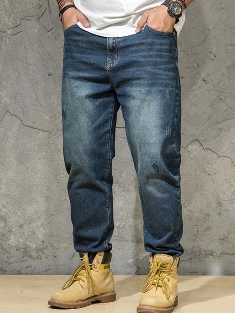 Jeans Pour Hommes À Fermeture Éclair Et Bloc De Couleur