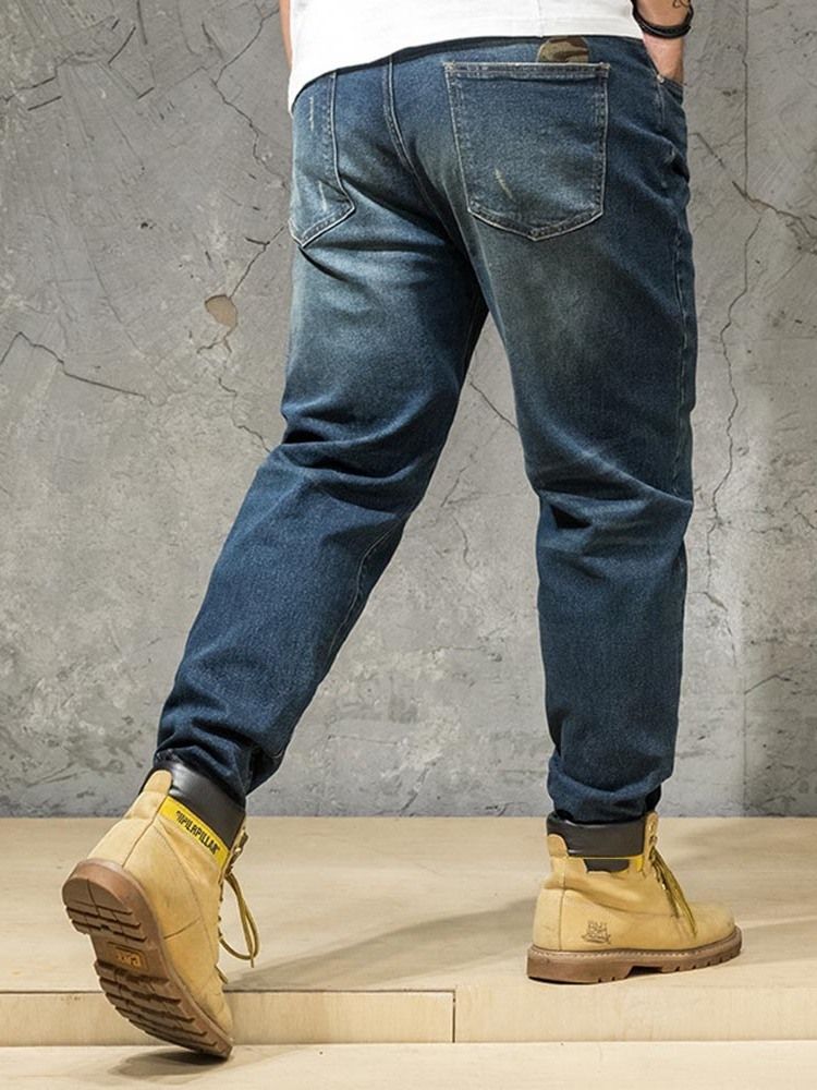 Jeans Pour Hommes À Fermeture Éclair Et Bloc De Couleur